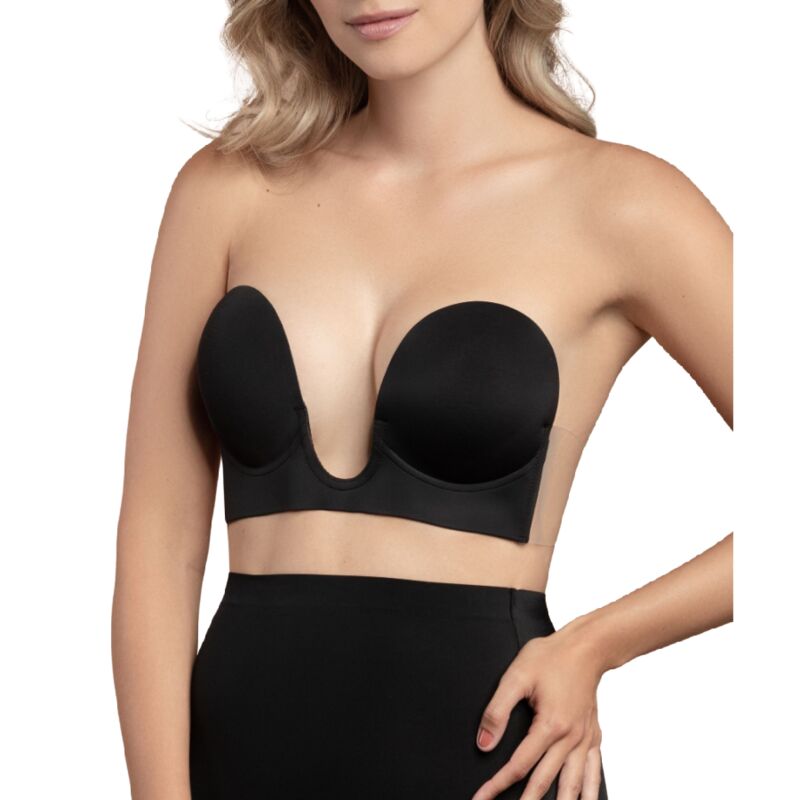 BYE-BRA – SUJETADOR SIN ASAS EN U NEGRO COPA B BYE-BRA – SUJETADOR SIN ASAS EN U NEGRO COPA B