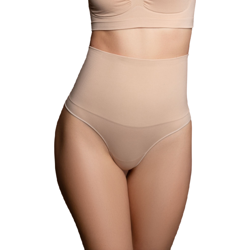 BYE-BRA - FAJA SIN COSTURAS ESTILO TANGA BEIGE TALLA M - immagine 4