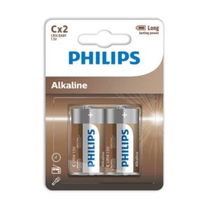 PHILIPS – BATTERIE ALCALINE C LR14 BLISTER*2