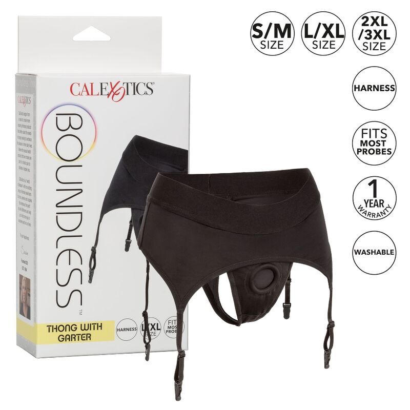 CALEXOTICS - PERIZOMA SENZA LIMITAZIONE CON GIARRETTIERA L/XL - immagine 3