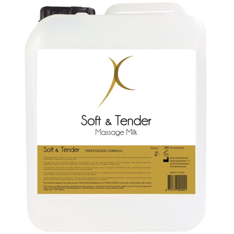 SOFT AND TENDER – LATTE DA MASSAGGIO MORBIDO E TENERO 5000 ML SOFT AND TENDER – LATTE DA MASSAGGIO MORBIDO E TENERO 5000 ML