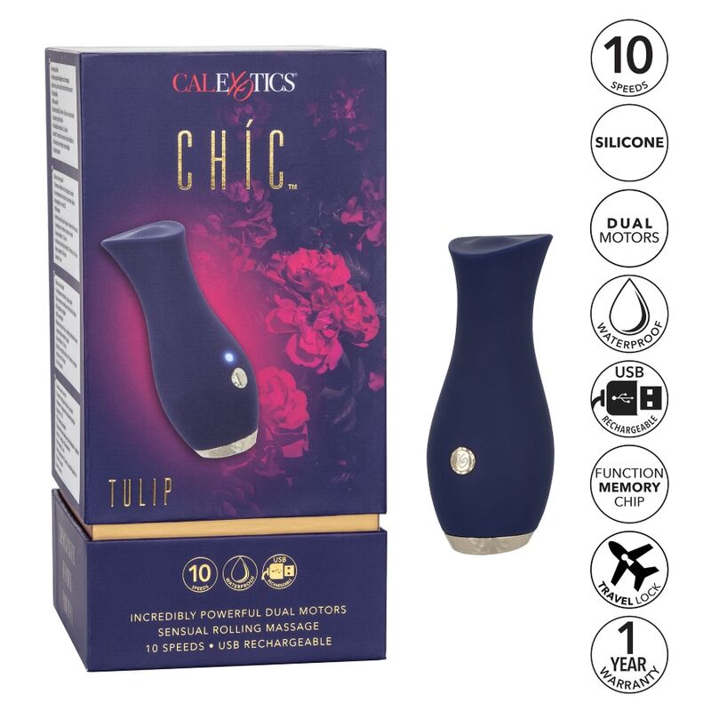 CALEXOTICS - CHIC TULIP MASAJEADOR AZUL - immagine 7