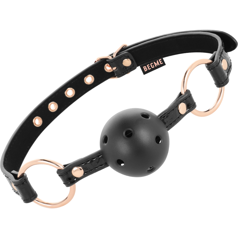 BEGME – BLACK EDITION BALL GAG VEGAN IN PELLE