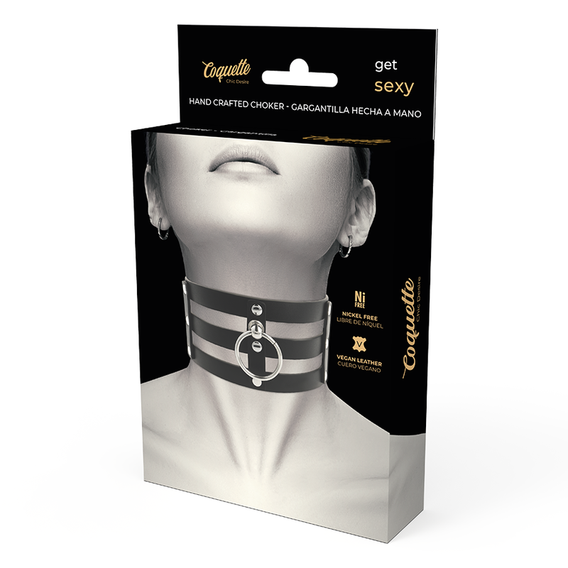 COQUETTE CHIC DESIRE - GIROCOLLO IN PELLE VEGANO STILE FETISH - immagine 2