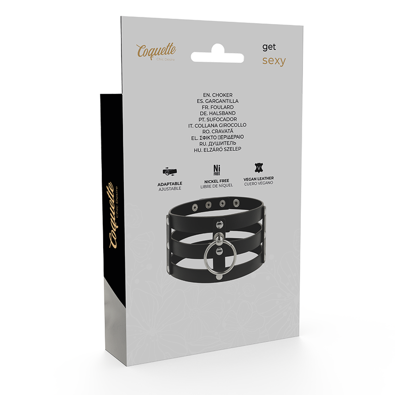 COQUETTE CHIC DESIRE - GIROCOLLO IN PELLE VEGANO STILE FETISH - immagine 6