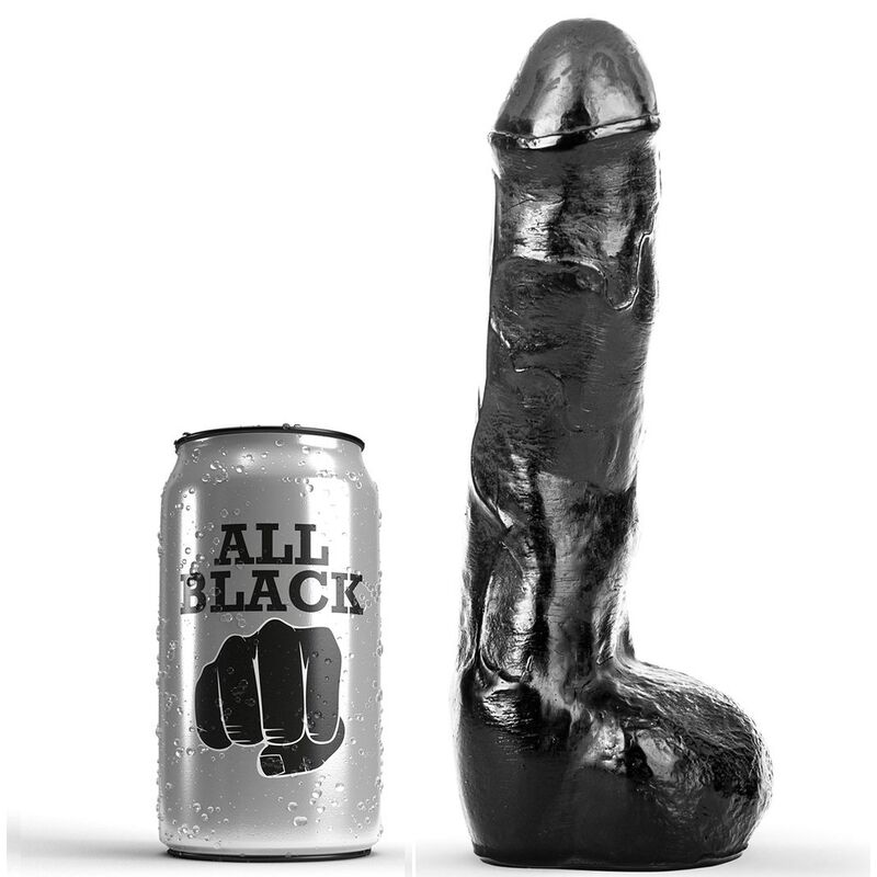 ALL BLACK – PENE ANALE REALISTICO 20 CM