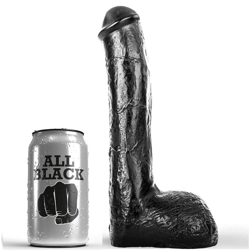 ALL BLACK – PENE ANALE REALISTICO 23 CM