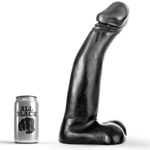 ALL BLACK – DILDO FISTING NERO REALISTICO 29 CM