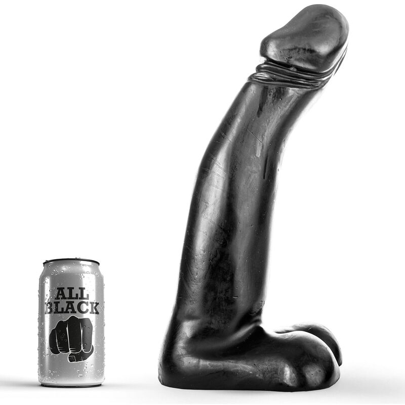 ALL BLACK – DILDO FISTING NERO REALISTICO 29 CM