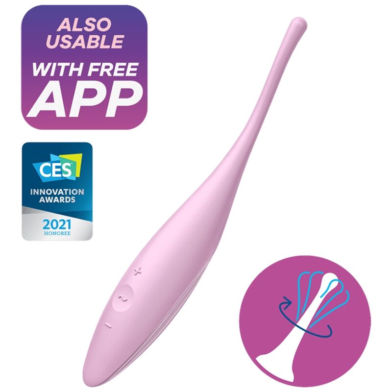 SATISFYER – VIBRATORE TWIRLING JOY CLIT TIP ROSA