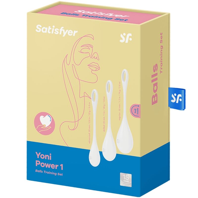 SATISFYER - SET DA ALLENAMENTO YONI POWER 1 BIANCO - immagine 2