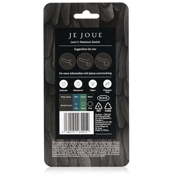 JE JOUE - ANELLO PER IL CAZZO IN SILICONE MASSIMA ELASTICIT - NERO - immagine 5