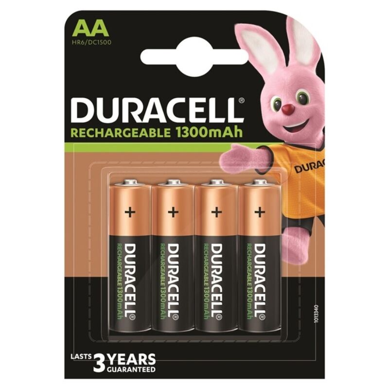 DURACELL – BATTERIA RICARICABILE HR6 AA 1300mAh 4 UNIT DURACELL – BATTERIA RICARICABILE HR6 AA 1300mAh 4 UNIT