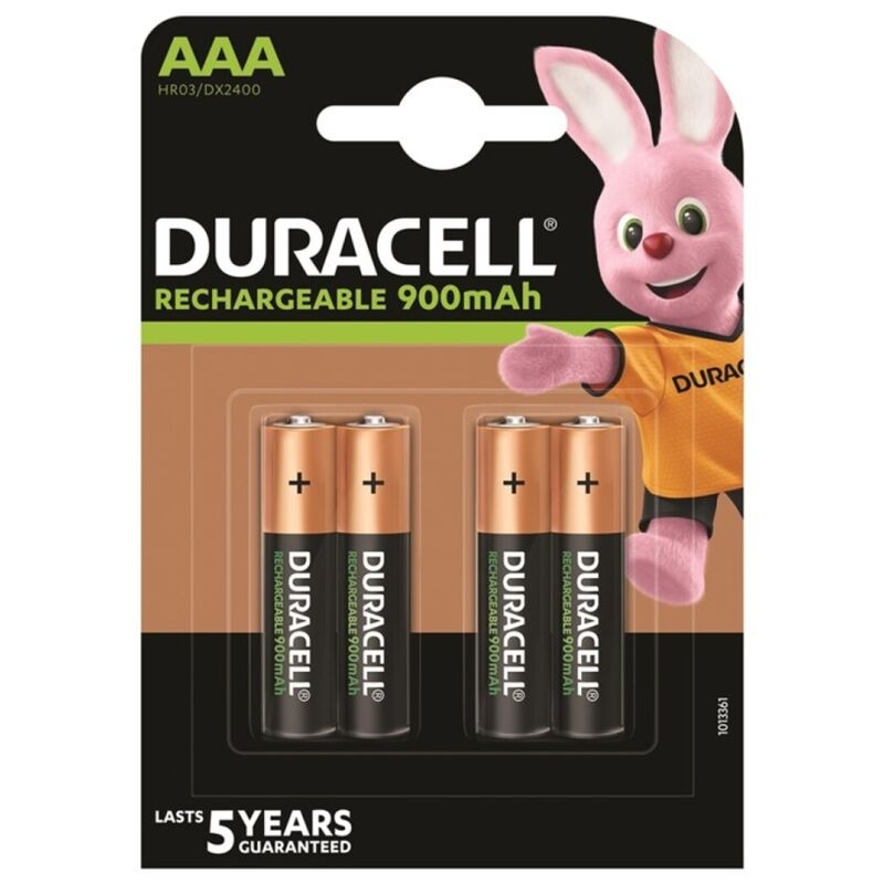DURACELL – BATTERIA RICARICABILE HR03 AAA 900mAh 4 UNIT DURACELL – BATTERIA RICARICABILE HR03 AAA 900mAh 4 UNIT