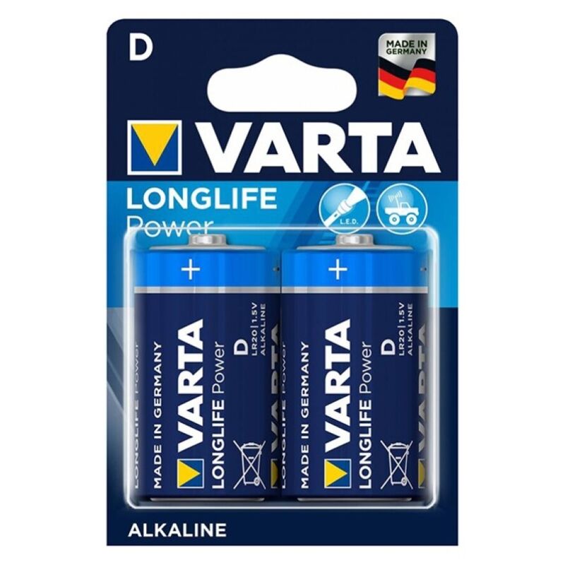 VARTA – LONGLIFE POWER BATTERIA ALCALINA D LR20 2 UNITÀ