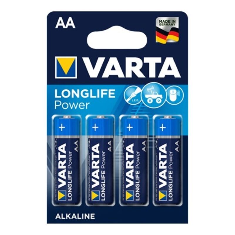 VARTA – LONGLIFE POWER BATTERIA ALCALINA AA LR6 4 UNITÀ