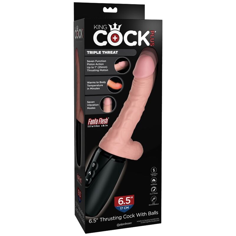 KING COCK - PLUS TRIPLA MINACCIA PELLE CHIARA - immagine 6