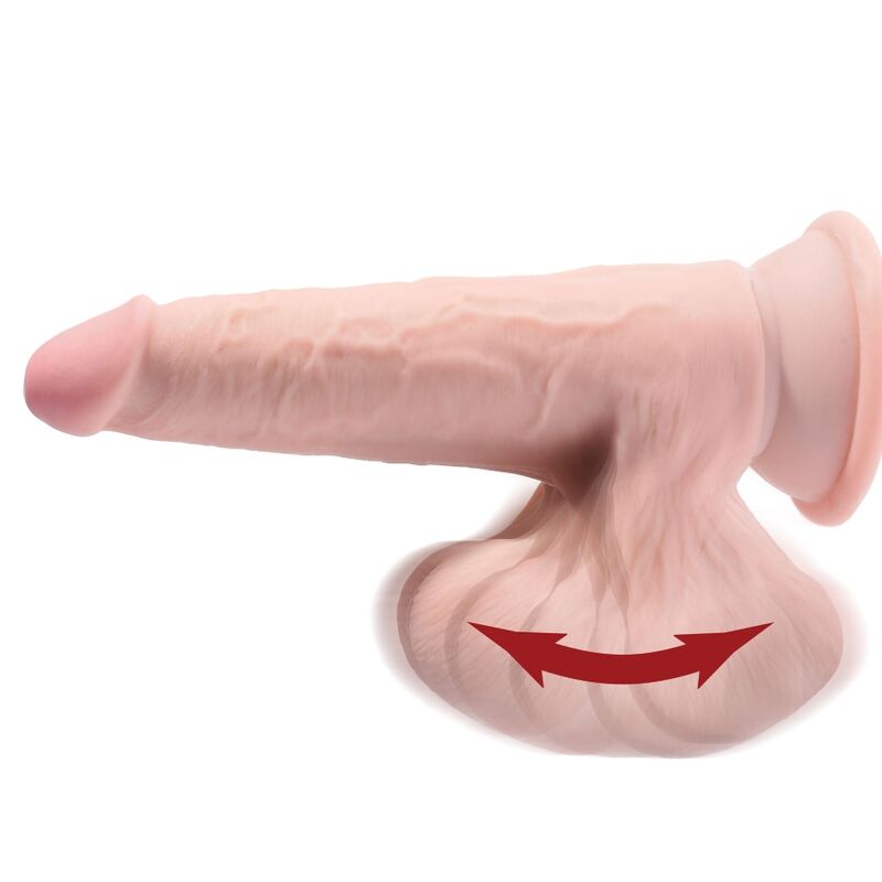 KING COCK - PLUS 3D DILDO SFERE OSCILLANTI 24.5 CM PELLE CHIARA - immagine 3