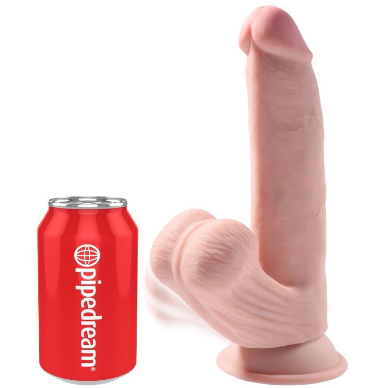 KING COCK - PLUS 3D DILDO SFERE OSCILLANTI 24.5 CM PELLE CHIARA - immagine 2