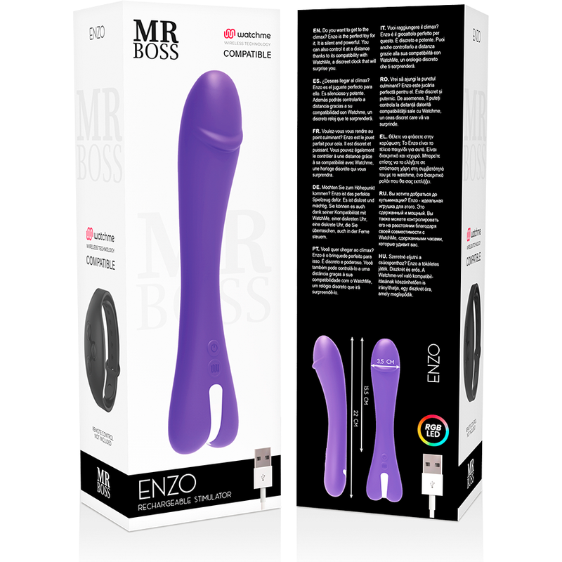 MR BOSS - ENZO VIBRATORE + TELECOMANDO WATCHME - immagine 8