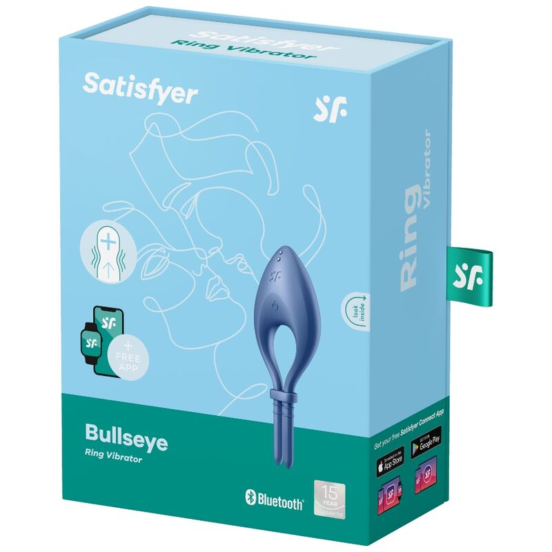 SATISFYER - APP VIBRATORE BULLSEYE RING BLU - immagine 3