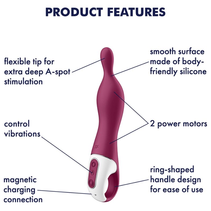 SATISFYER - VIBRATORE AMAZING 1 ASPOT BERRY - immagine 2