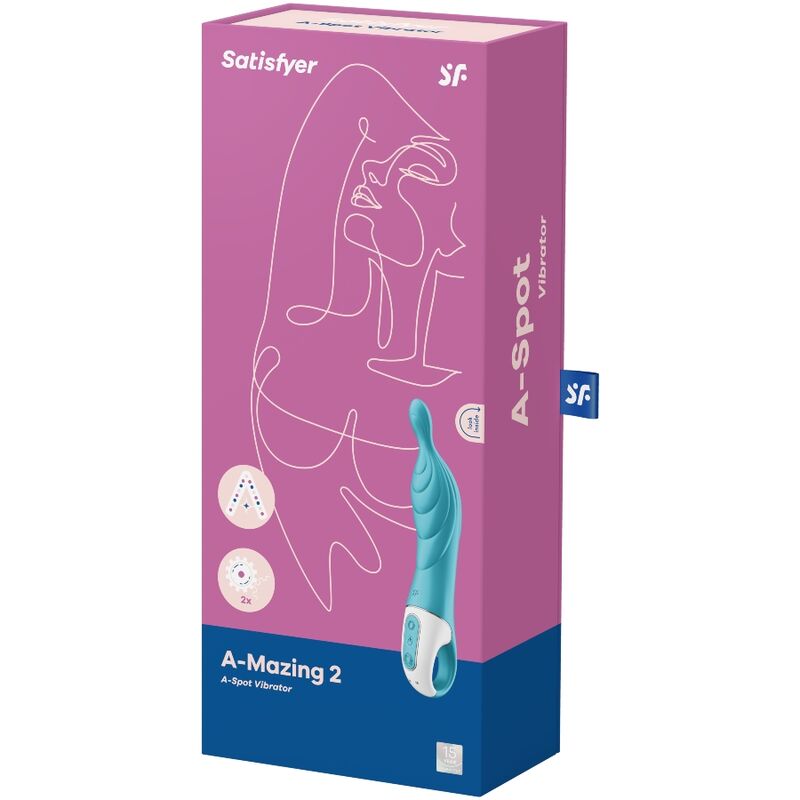 SATISFYER - VIBRATORE AMAZING 2 ASPOT TURCHESE - immagine 3