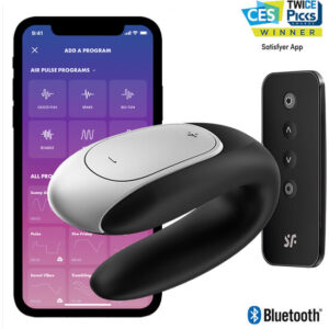 SATISFYER – VIBRATORE DOUBLE FUN PARTNER NERO
