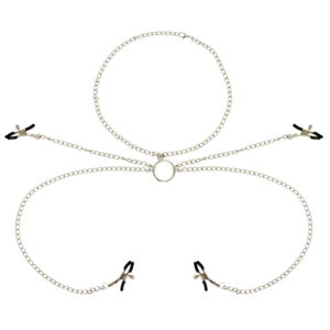 OHMAMA FETISH 4 MORSETTI PER CAPEZZOLI CON COLLANA A CATENA