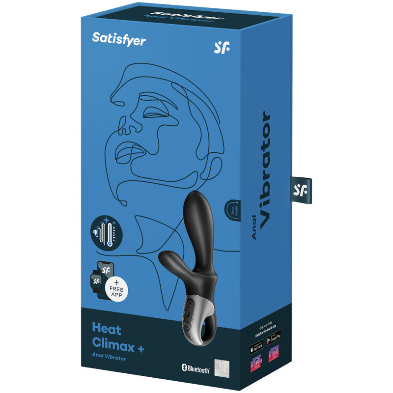 SATISFYER - HEAT CLIMAX+ APP VIBRATORE ANALE NERO - immagine 2