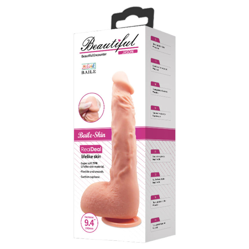 BAILE - DILDO REALISTICO JASON NATURALE 24 CM - immagine 3