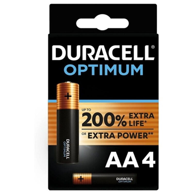 DURACELL – OPTIMUM 200 BATTERIA ALCALINA AA LR6 4 UNIT DURACELL – OPTIMUM 200 BATTERIA ALCALINA AA LR6 4 UNIT