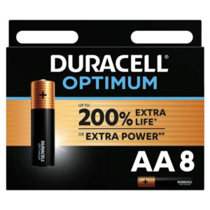 DURACELL – OPTIMUM 200 BATTERIA ALCALINA AA LR6 8 UNIT