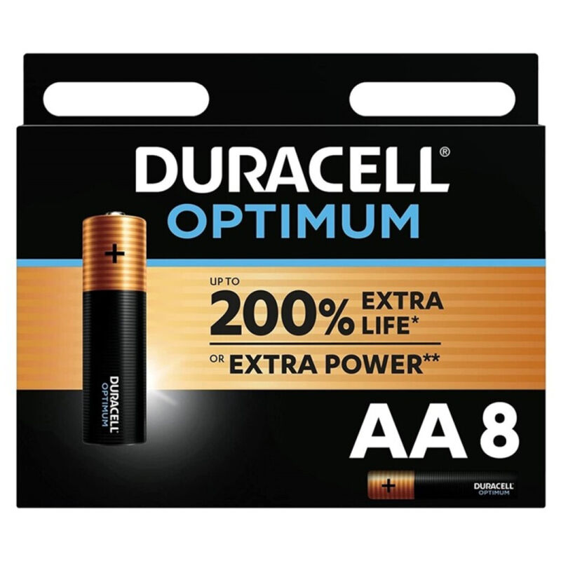 DURACELL – OPTIMUM 200 BATTERIA ALCALINA AA LR6 8 UNIT DURACELL – OPTIMUM 200 BATTERIA ALCALINA AA LR6 8 UNIT