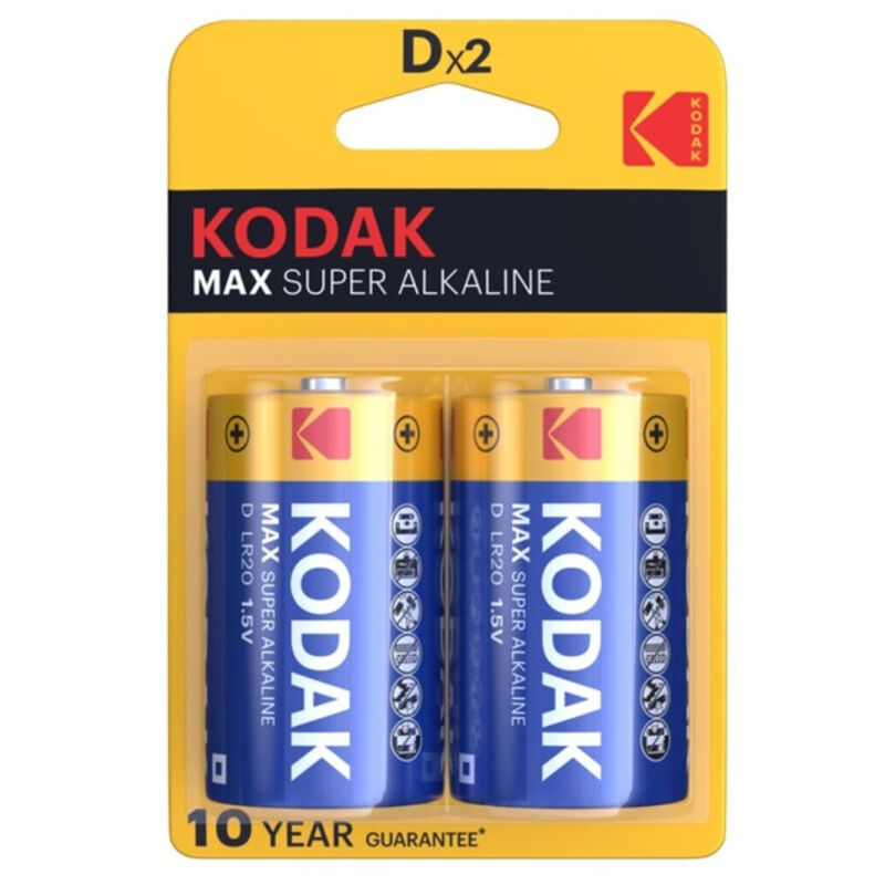 KODAK – BATTERIA ALCALINE MAX D LR20 2 UNITÀ