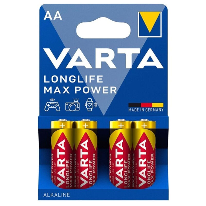 VARTA – BATTERIA ALCALINE MAX POWER AA LR6 4 UNITÀ