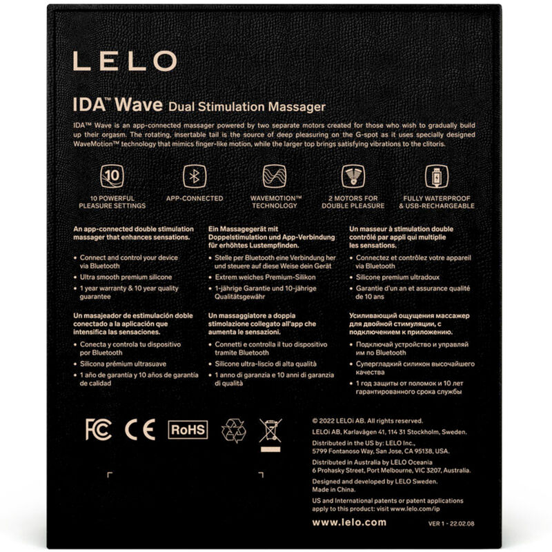 LELO - MASSAGGIATORE DI COPPIA IDA WAVE NERO - immagine 5