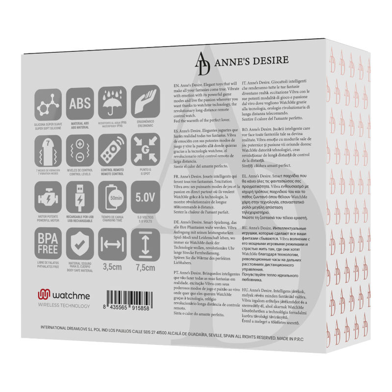 ANNE'S DESIRE - EGG TECNOLOGIA DI CONTROLLO REMOTO WATCHME NERO - immagine 13