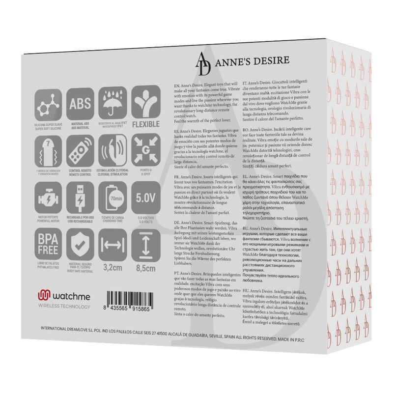 ANNE'S DESIRE - DUAL PLEASURE TECNOLOG A WATCHME NERO/ORO - immagine 14