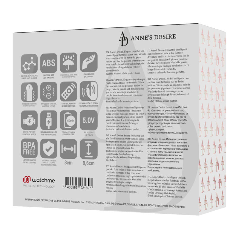 ANNE'S DESIRE - PANTY PLEASURE TECNOLOG A WATCHME NERO/ORO - immagine 2