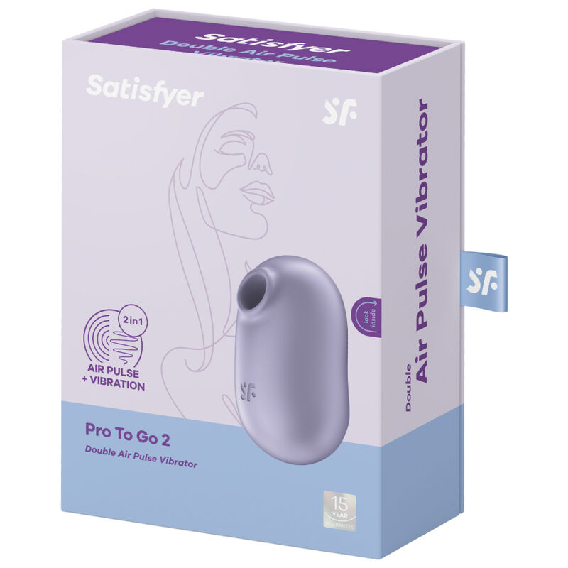 SATISFYER - PRO TO GO 2 ESTIMULADOR Y VIBRADOR DOBLE BEIGE - immagine 5