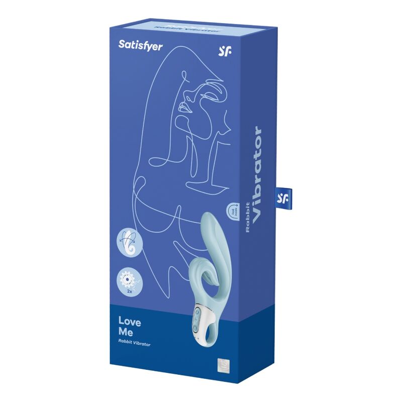 SATISFYER LOVE ME RABBIT VIBRATION - BLUE - immagine 5