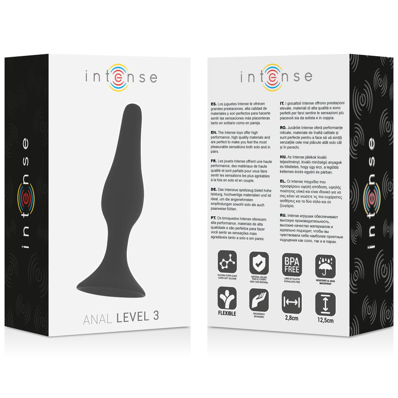 INTENSE - ANALE LIVELLO 3 12,5 CM NERO - immagine 4