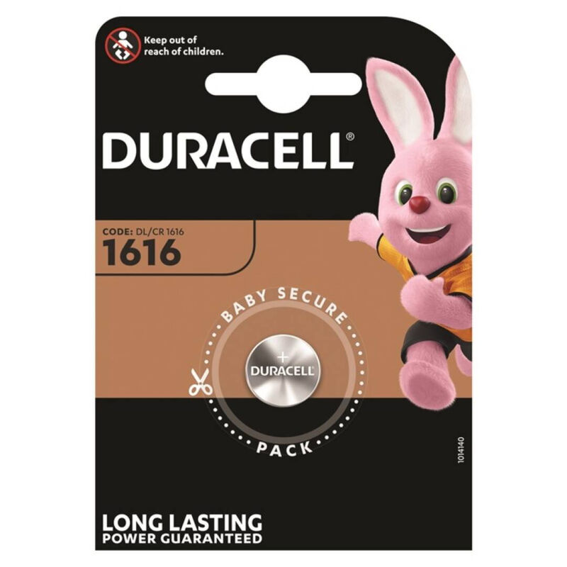 DURACELL – BATTERIA BOTTONE LITIO CR1616 3V 1 UNIT DURACELL – BATTERIA BOTTONE LITIO CR1616 3V 1 UNIT