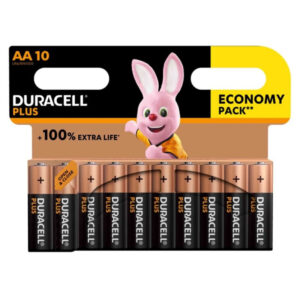 DURACELL – BATTERIA ALCALINA PLUS POWER 100 AA LR6 10 UNIT