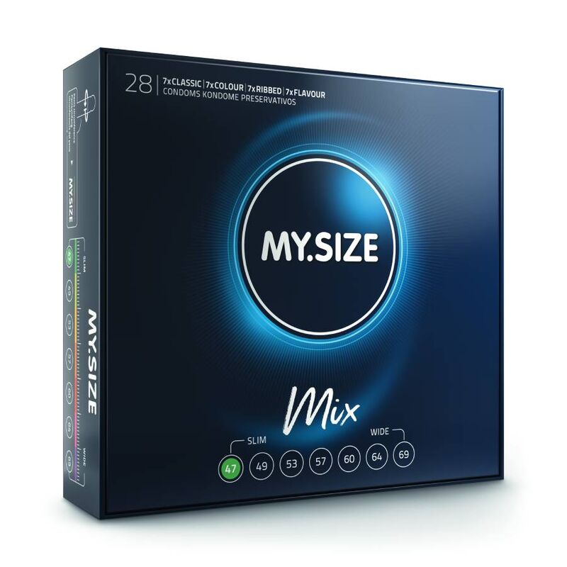 MY SIZE – MIX PRESERVATIVI 47 MM 28 UNIT