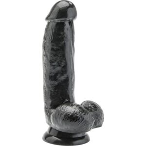 GET REAL – DILDO 12 CM CON TESTÍCULOS NEGRO