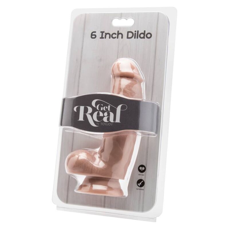 GET REAL - DILDO 12 CM CON PALLE DI PELLE - immagine 2