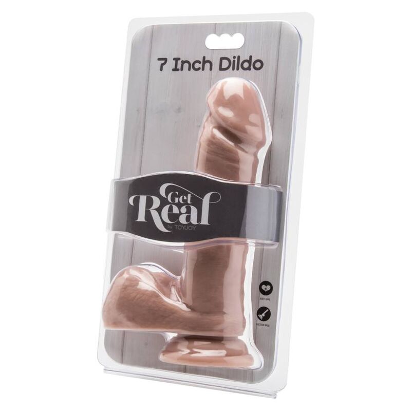 GET REAL - DILDO 18 CM CON PALLE DI PELLE - immagine 2