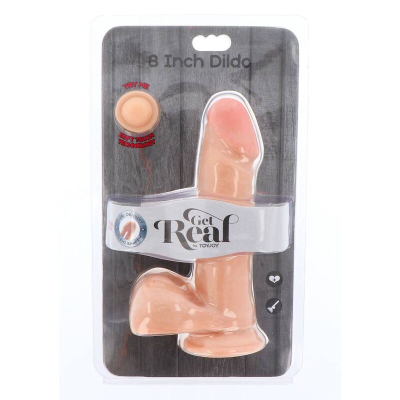 GET REAL - DILDO A DOPPIA DENSIT 18 CM PALLE DI PELLE - immagine 3